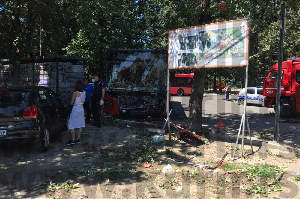 HOROR U BEOGRADU: Autobus priklještio ženu uz drvo, vozač ostao zaglavljen u vozilu, intervenisali i vatrogasci