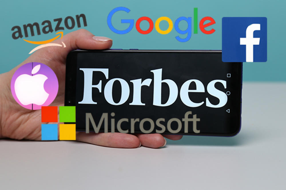 TEHNOLOŠKI GIGANTI IZ AMERIKE VLADAJU SVETOM: Epl, Gugl, Majkrosoft, Amazon i Fejsbuk na prvim pozicijama po Forbsu!