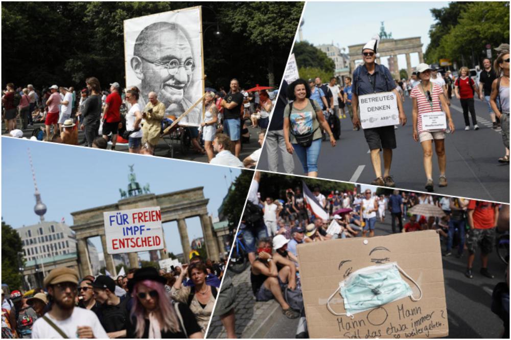 BERLIN USTAO PROTIV MERA ZBOG PANDEMIJE: Hiljade na protestu poručile "Kraj pandemije je dan slobode" (FOTO)