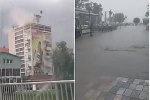 NEVREME STIGLO I U MAKEDONIJU: U Delčevu zgrada ostala bez krova, potop u Ohridu (VIDEO)
