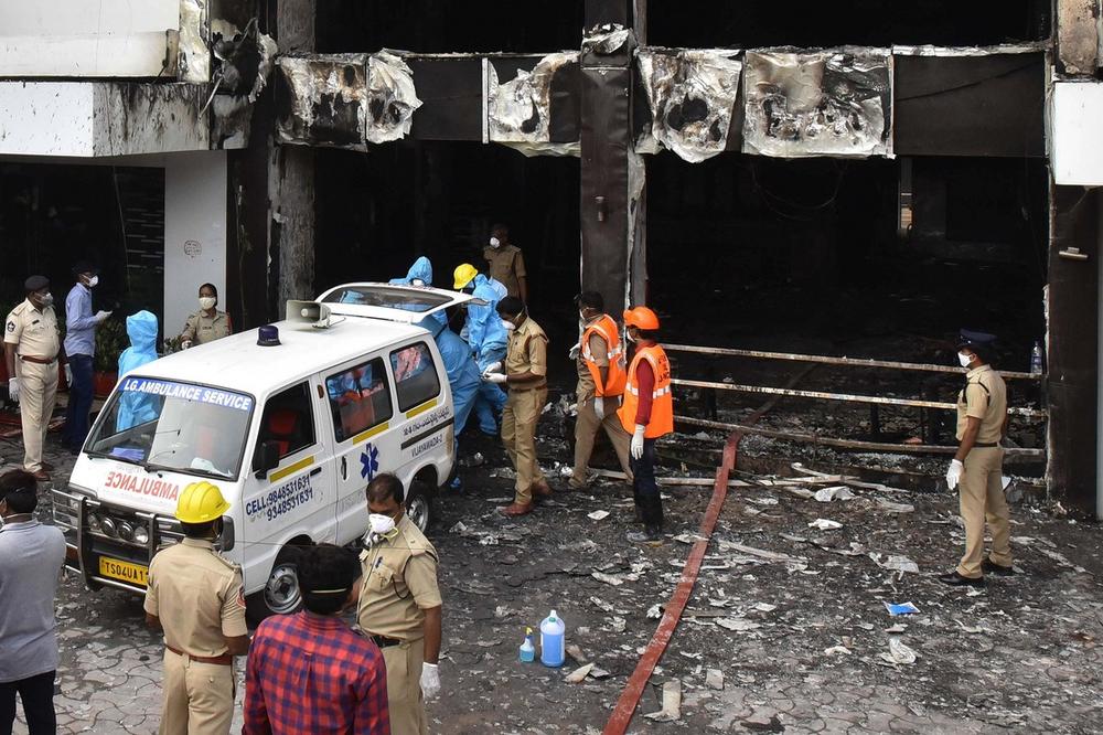 HOROR U INDIJI: Izbio požar u hotelu koji je pretvoren u kovid bolnicu, poginulo sedmoro pacijenata