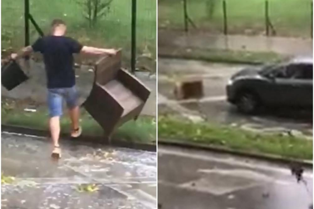 MOSTAR POGODILO SNAŽNO NEVREME: Vetar lomio grane, ulice bile pod vodom (VIDEO)