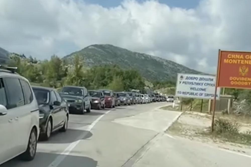 BOSANCI POHRLILI NA MORE: Velike gužve na granici sa Crnom Gorom (VIDEO)