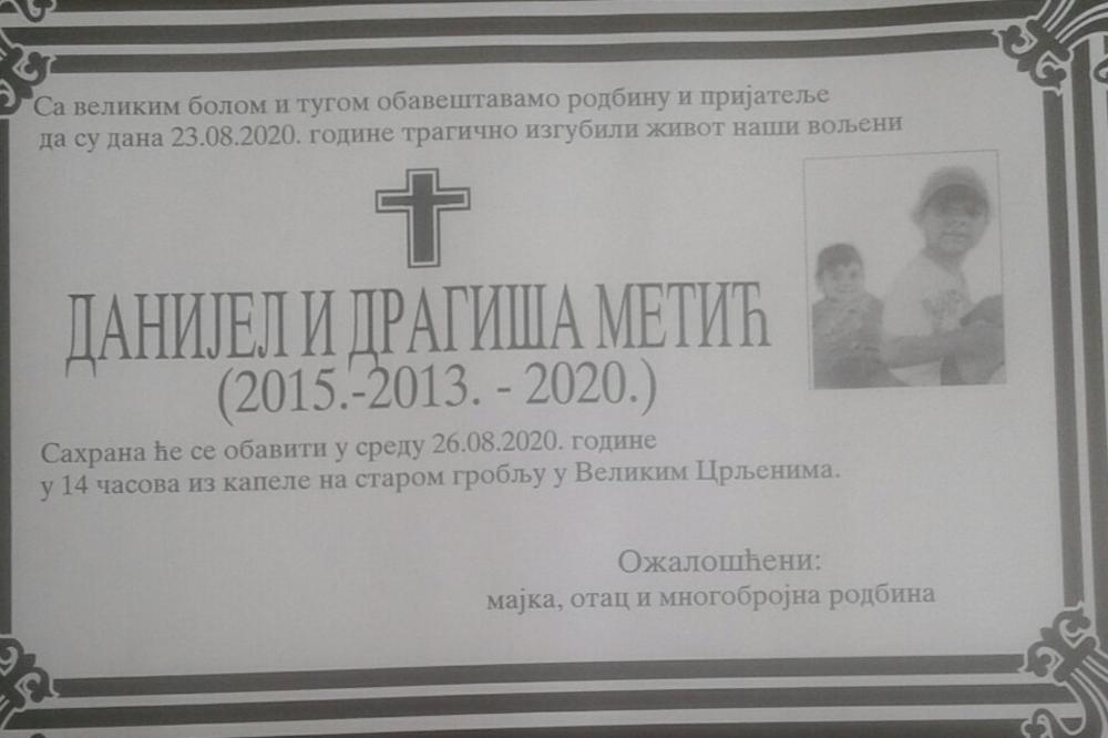 OČAJ! RODITELJI IH SPREMAJU NA PUT BEZ POVRATKA: Danas sahrana braće koja su se utopila u jezeru!