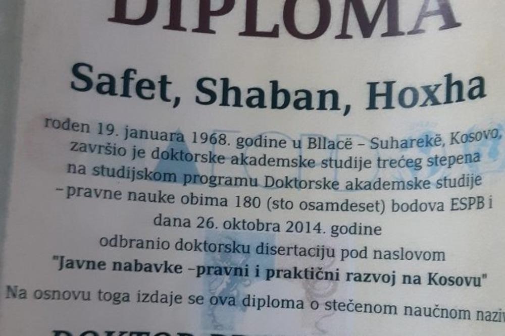 AFERA SA DIPLOMAMA U KRAGUJEVCU: Ko je overio sumnjive i lažne diplome kosovskim Albancima