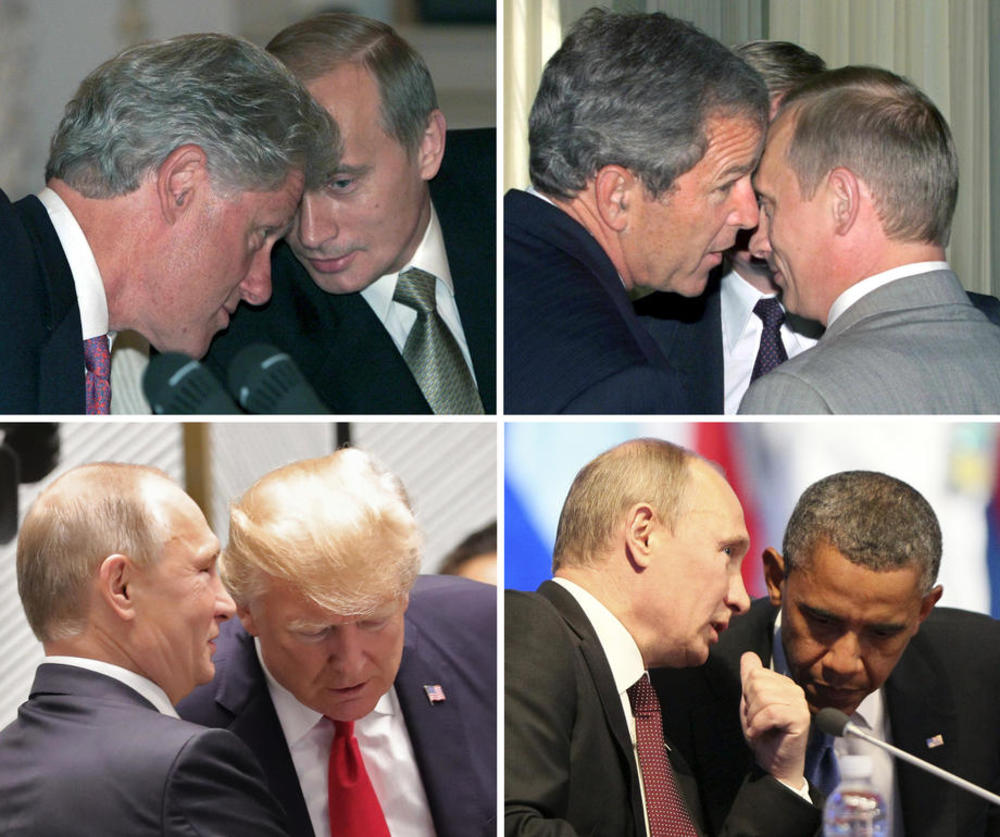 Svima je imao nešto da poruči... Vladimir Putin sa bivšim predsednicima Amerike