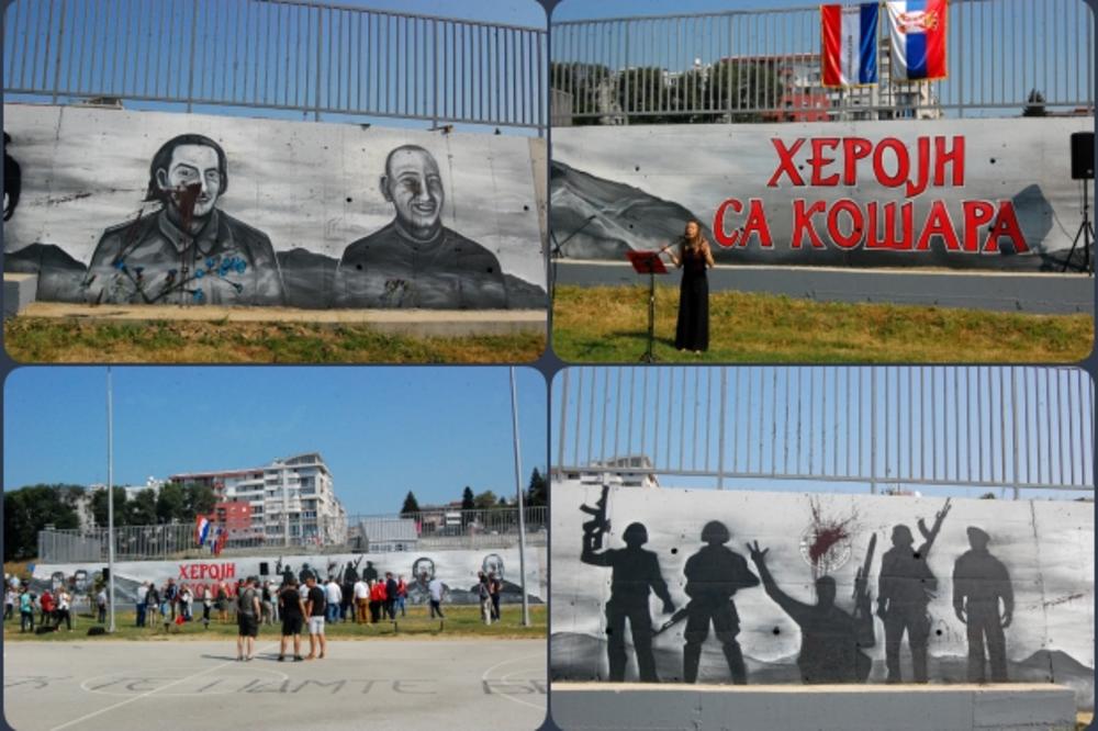 SRAMOTA, KOJI NEČOVEK OVO MOŽE DA URADI: Oskrnavljen mural herojima sa Košara, ceremonija otkrivanja ipak održana