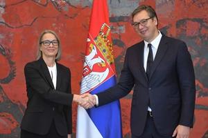 DANSKA AMBASADORKA POSLE SASTANKA S VUČIĆEM: Cilj dovedemo što više danskih kompanija u Srbiju