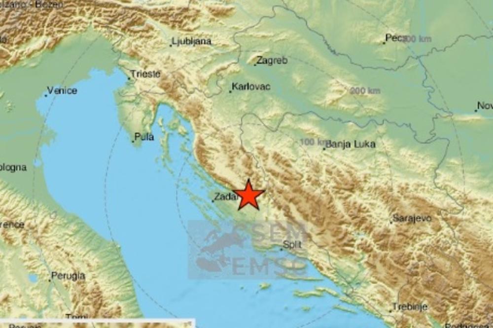 TRESLA SE DALMACIJA: Zemljotres jačine 4 stepena blizu Zadra! Osetio se i u Splitu, Šibeniku i na ostrvima!