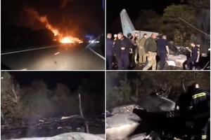 STRAVIČNA NESREĆA U UKRAJINI: 22 mrtvih u padu vojnog aviona, dvoje preživelo (VIDEO)