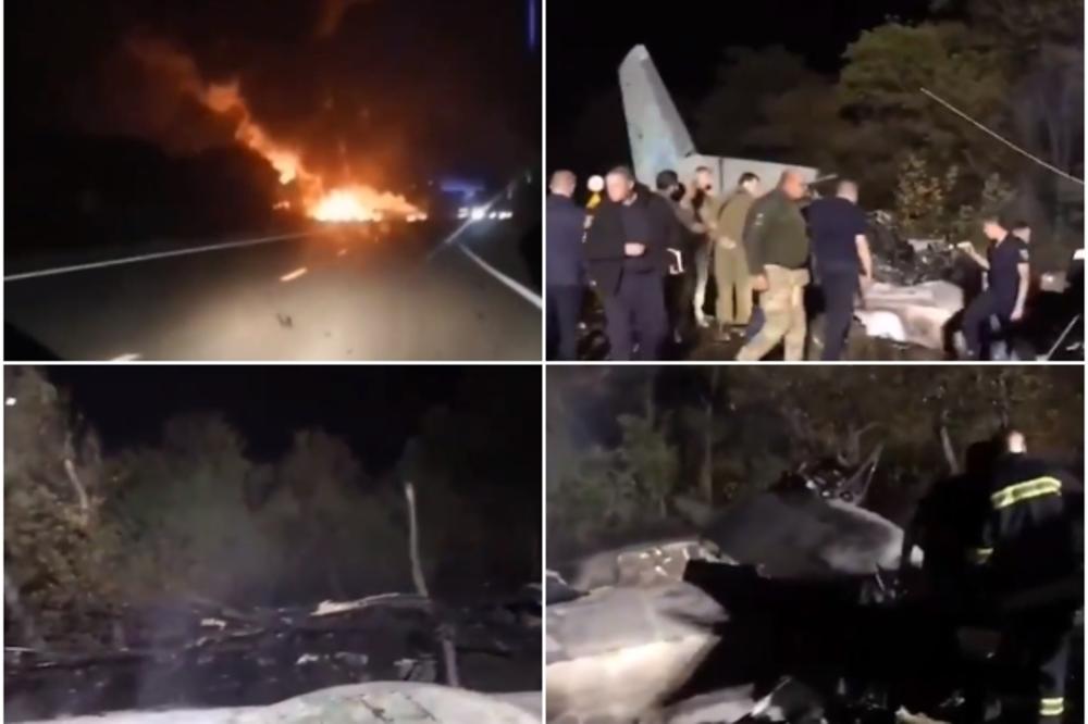 STRAVIČNA NESREĆA U UKRAJINI: 22 mrtvih u padu vojnog aviona, dvoje preživelo (VIDEO)