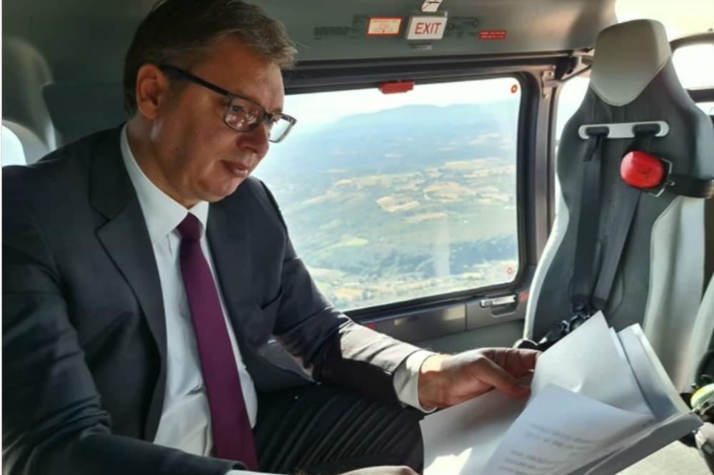 POTVRĐUJEMO SNAGU PRIJATELJSTVA SA SAVEZNICIMA: Predsednik Vučić objavio fotografiju leta do Pranjana (FOTO)