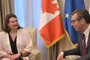 OPROŠTAJNA POSETA: Vučić se sastao sa ambasadorkom Kanade u Beogradu