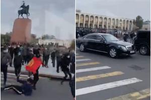HAOS U BIŠKEKU: Pucano na automobil bivšeg predsednika, veliki sukobi demonstranata, VOJSKA STIGLA U PRESTONICU (VIDEO)