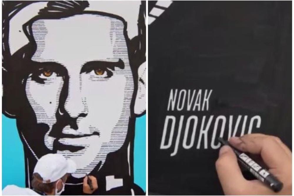 KAKVO IZNENAĐENJE ZA NOVAKA PRED VELIKO FINALE Osvanuo ogroman mural sa likom Srbina na zidinama Rolan Garosa! (VIDEO)