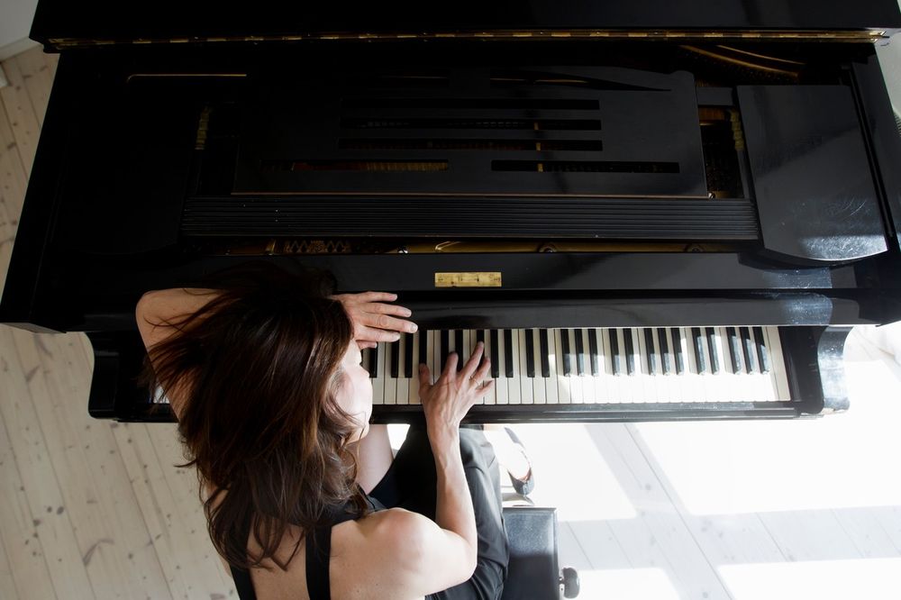 žena, klavir, umetnost, muzika