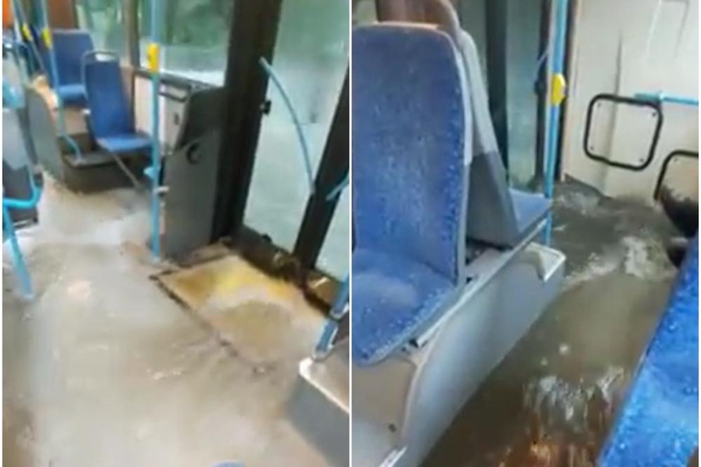 STIGLO NEVREME U HRVATSKU: Kiša lije u Rijeci, voda ulazi u autobuse (VIDEO)