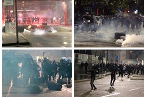 HAOS NA ULICAMA ITALIJE: Dimne bombe i molotovljevi koteli u sukobu policije i demonstranata na protestima zbog korona mera! FOTO