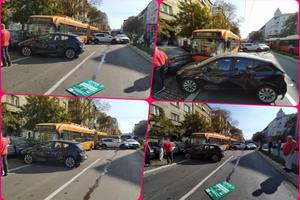 KURIR NA MESTU TEŠKOG UDESA U BEOGRADU: Trolejbusu otkazale kočnice, ima povređenih! Vozač jedva izbegao da udari u kiosk