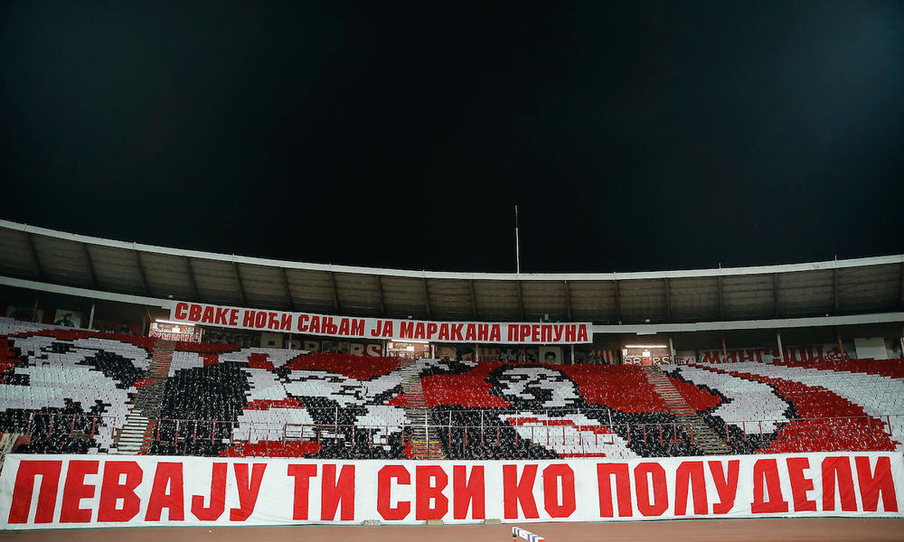 Crvena zvezda, Delije, parola, koreografija, Marakana, Rajko Mitić