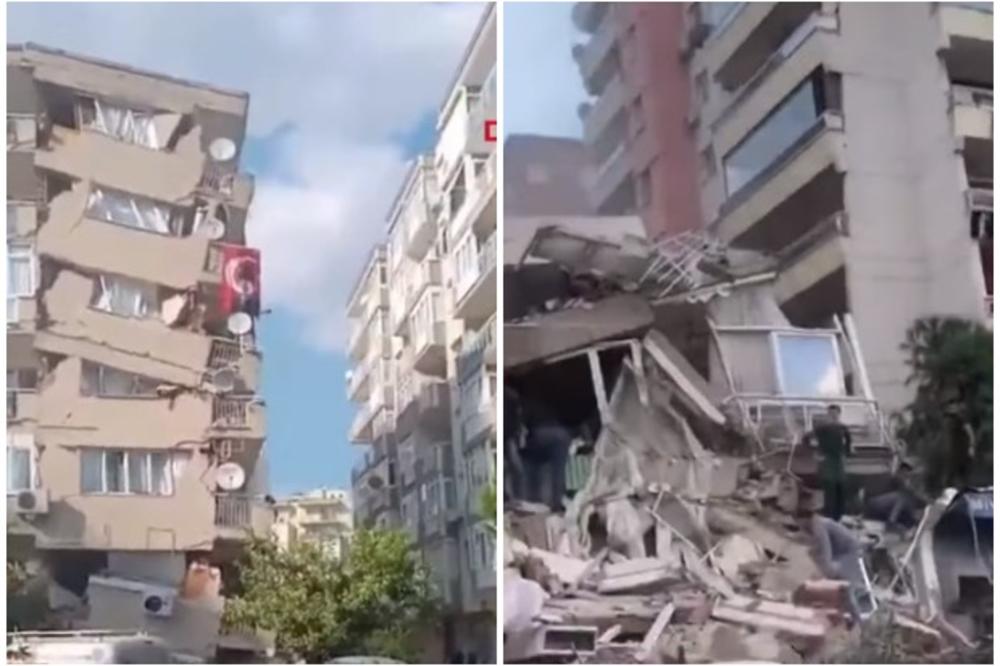 JAK ZEMLJOTRES POGODIO TURSKU I GRČKU: Posle prvog udara od 7 stepeni, usledila tri manja! Srušene čitave zgrade! (VIDEO)