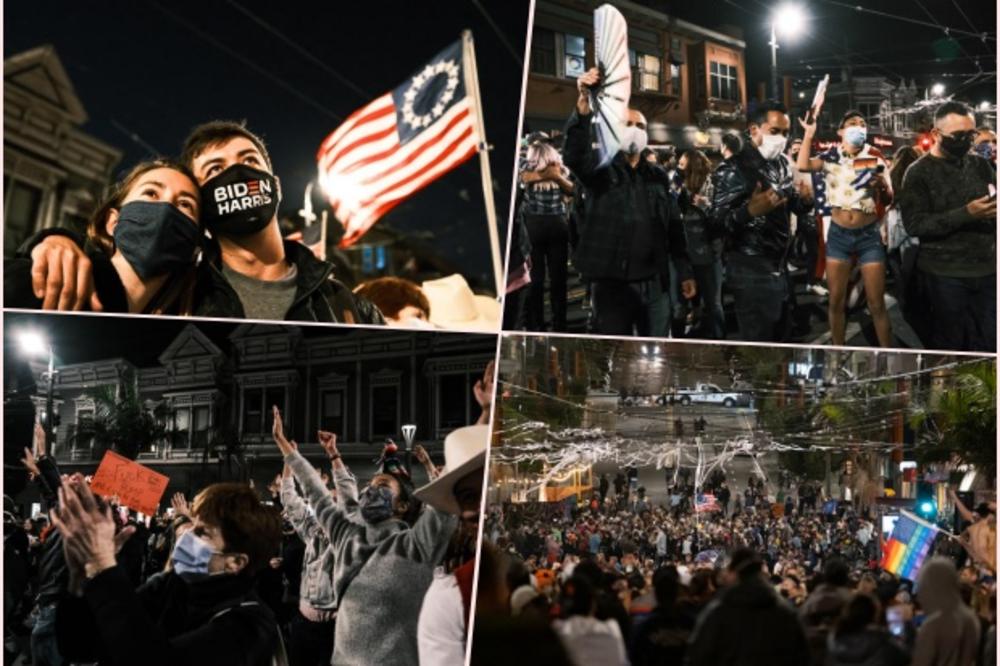 POSTIZBORNI HAOS U SAD: Bajdenovi slave, Trampovi protestuju, sukobi u nekoliko gradova (FOTO, VIDEO)