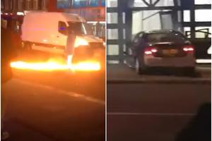 HAOS U LONDONU: Zakucao se kolima u policijsku stanicu, a onda polio ulicu benzinom i sve zapalio! (VIDEO)