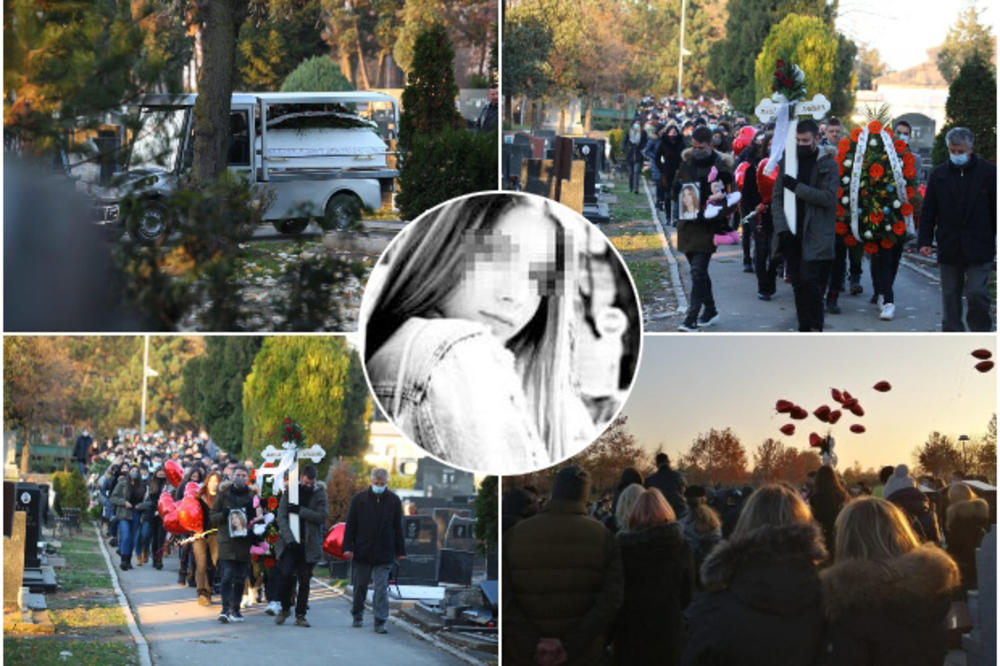 TUŽNA SIMBOLIKA NA OPROŠTAJU OD MINJE (15): Na sahrani devojčice njeni prijatelji u 15.15 sati, pustili u nebo 15 balona!