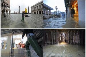 VENECIJA POD VODOM: Bazilika i lokali poplavljeni, a iako su imali čitav sistem brana, SVE JE ZAKAZALO! Evo šta se dogodilo VIDEO