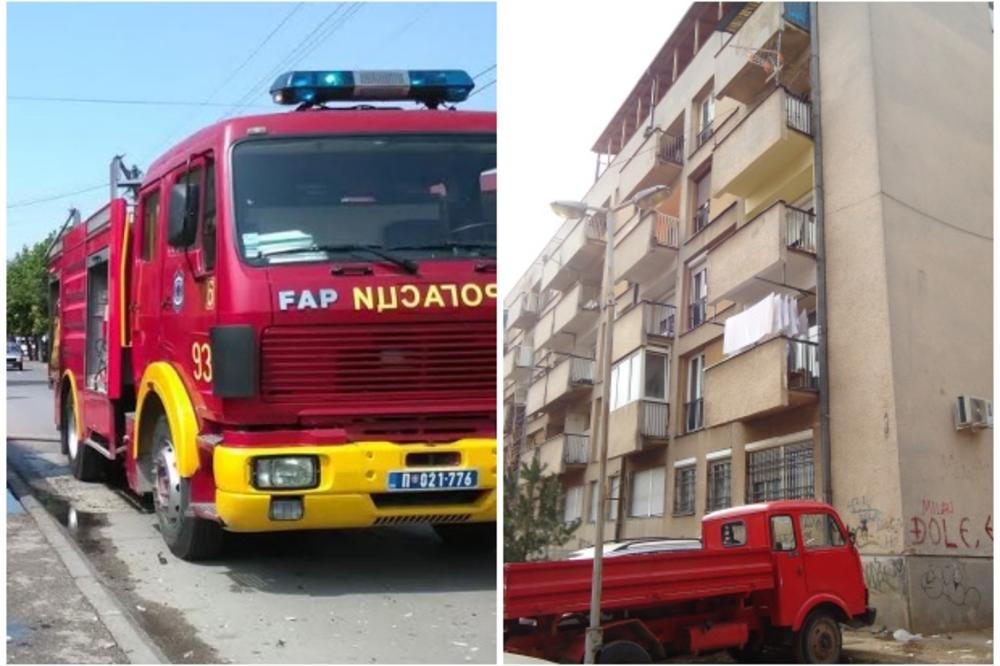 VATROGASCI BILI BRŽI OD VATRENE STIHIJE: Požar izbio na poslednjem spratu zgrade u Vranju, na vreme spaseno dvoje starih