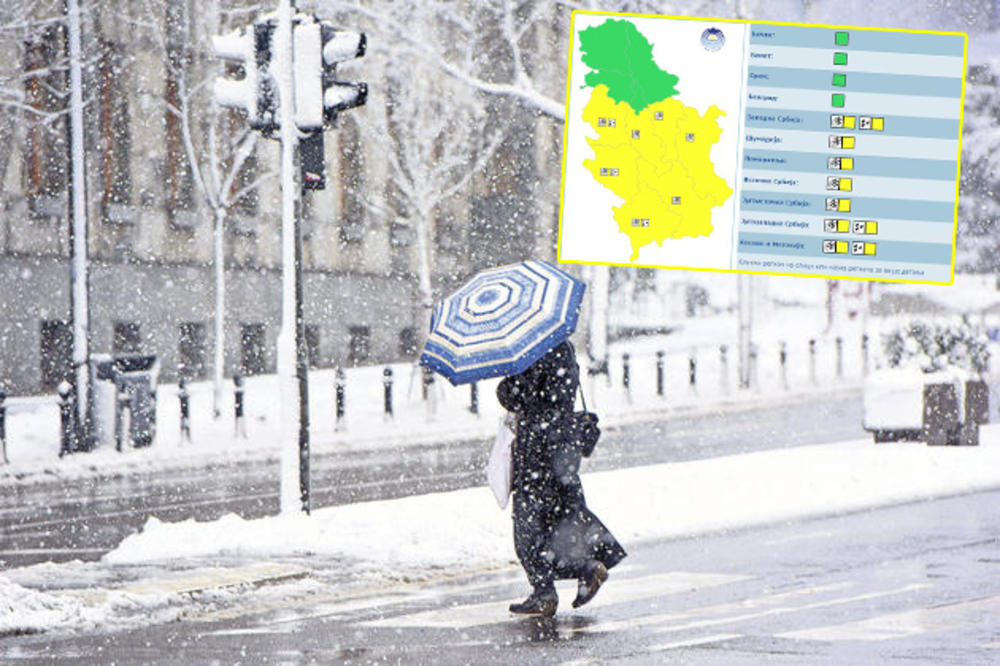 STIŽE NAM NAOBLAČENJE I PAD TEMPERATURE: Za vikend sneg, na snazi meteo alarm i to u ovim delovima Srbije