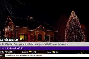 DA LI JE OVO NAJLEPŠE UKRAŠENA KUĆA U VOJVODINI? Dom Bajića osvetljava čak 24.000 ukrasnih lampica (KURIR TELEVIZIJA)
