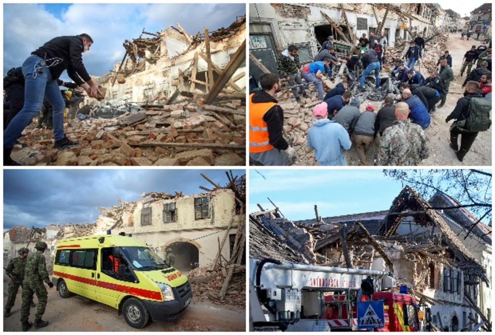 Petrinja, zemljotres, Hrvatska, ruševine