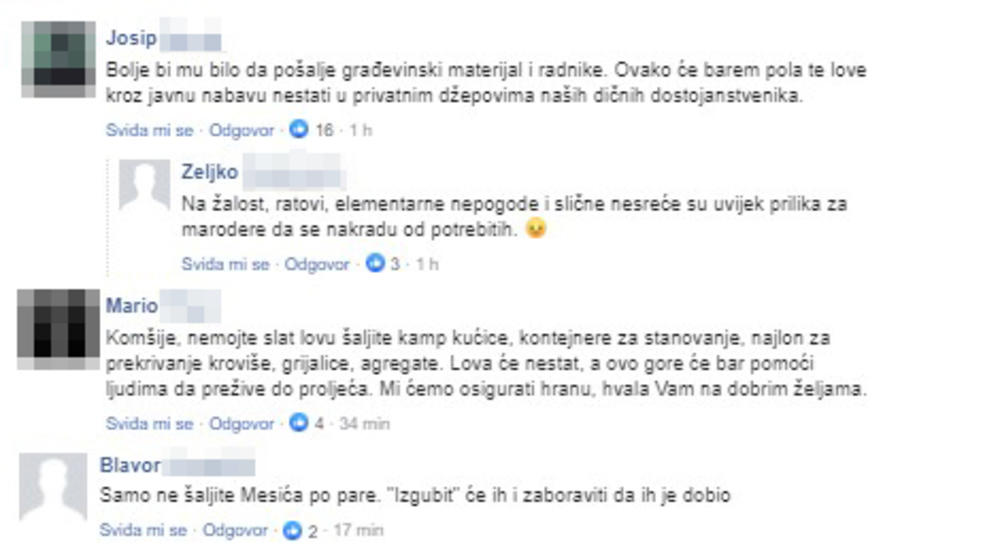 Aleksandar Vučić, pomoć, Hrvatska, zemljotres