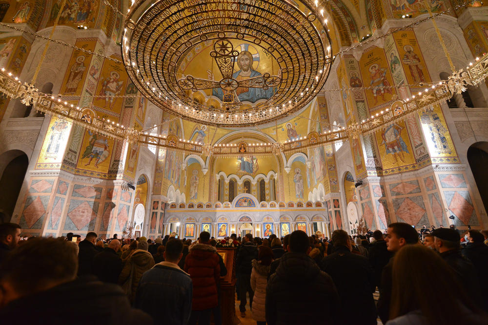 Hram Svetog Save, Božić, Božićna liturgija