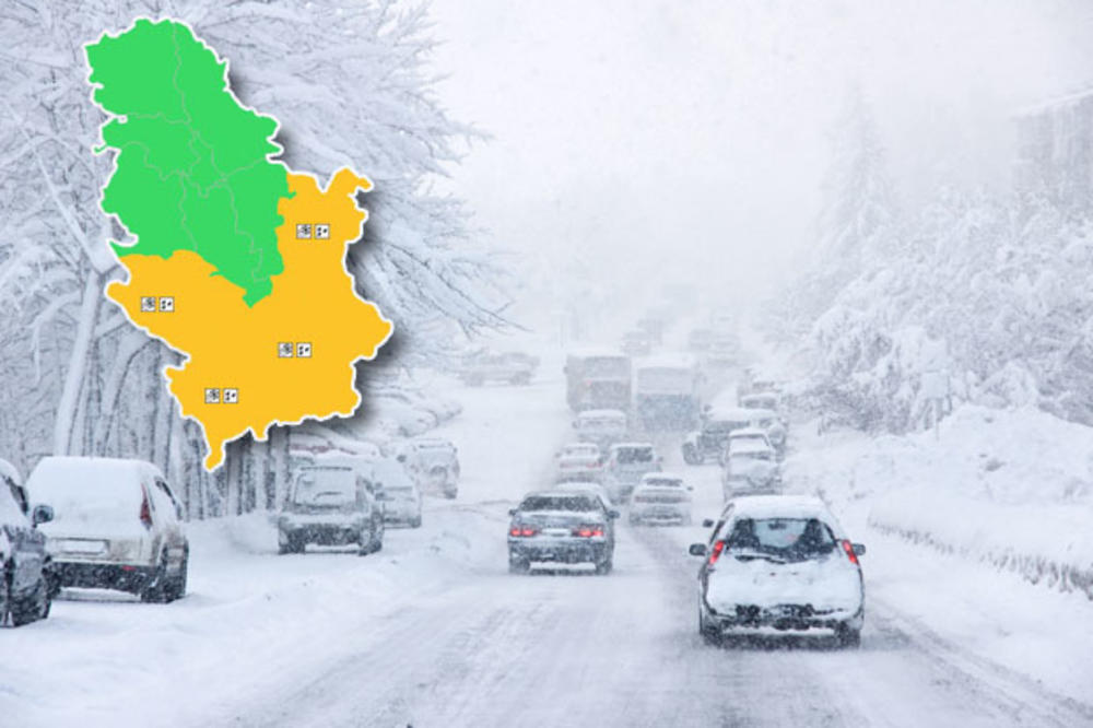RHMZ IMA NOVO UPOZORENJE: Sutra i do 30 centimetara više snega, a za ove delove Srbije upaljen je i NARANDŽASTI METEO ALARM