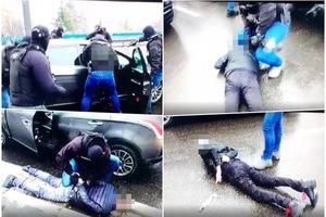 MUNJEVITA AKCIJA POLICIJE NASRED MOSTA U BEOGRADU: Pogledajte kako izvlače dilere iz automobila i hapse ih (VIDEO)