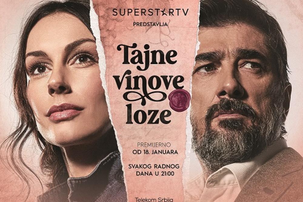 Nova serija „Tajne vinove loze“ u produkciji Telekoma Srbija na Superstar TV: Intrigantna priča o dve vinogradarske porodice