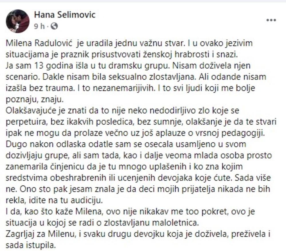Hana Selimović, Milena Radulović