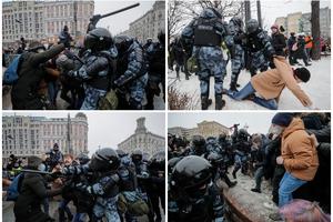 HAOS U MOSKVI NA PROTESTU PODRŠKE NAVALJNOM: Julija Navaljnaja puštena, širom zemlje privedeno više od 3.500 demonstranata!