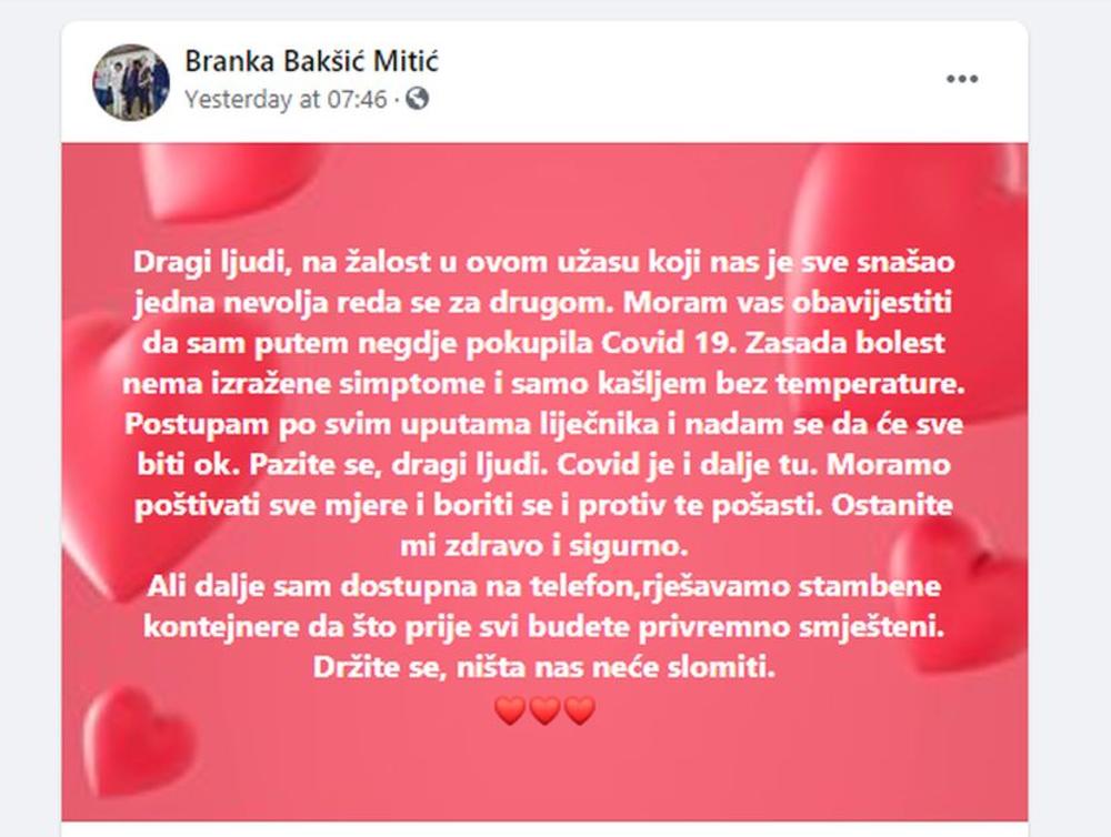 Branka Bakšić Mitić, koronavirus, korona