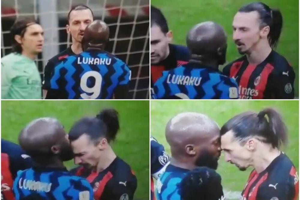 TI SI ČISTO GO*NO! Opšta ludnica u Milanu: Zlatan i Lukaku se IZVREĐALI kao najveći neprijatelji! Za dlaku izbegnuta tuča VIDEO
