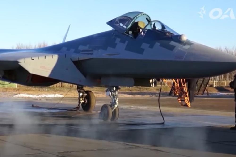 PREMIJERA! PRVI SERIJSKI LOVAC Su-57: Objavljeni snimci priprema i poletanja ruskog višenamenskog lovca pete generacije! (VIDEO)
