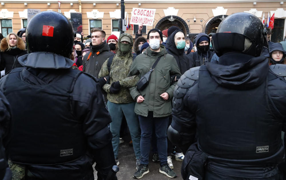 Rusija, protesti, Sankt Peterburg