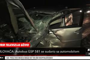 AUTOBUS POSLE DIREKTNOG SUDARA SA KOLIMA SLETEO SA PUTA NA IBARSKOJ: Više povređenih u teškom udesu, auto uništen (VIDEO)