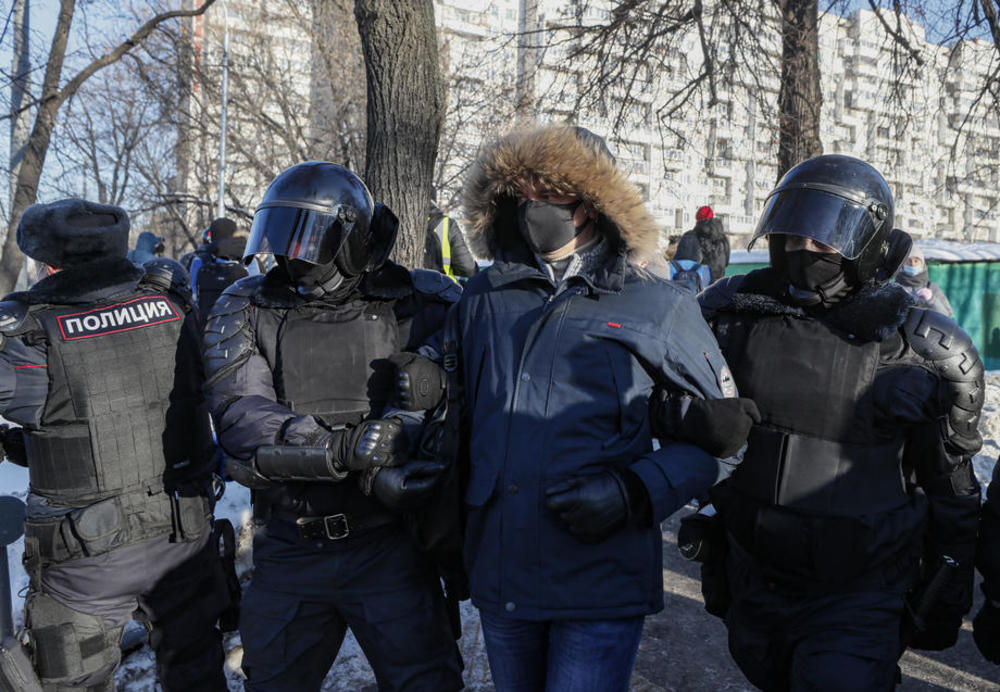 Moskva, suđenje, Aleksej Navaljni, hapšenje, protest