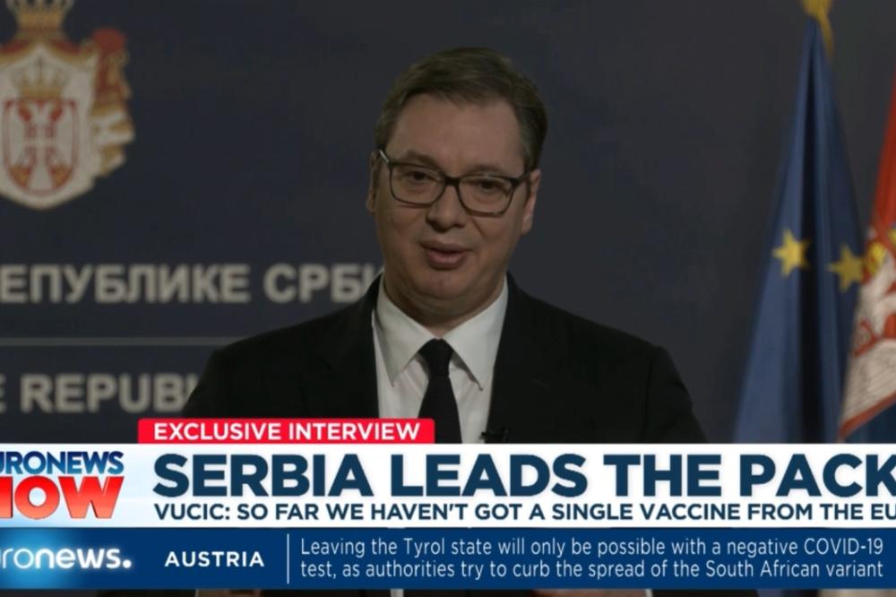 EURONJUZ HVALI SRBIJU: Dok EU zaostaje u vakcinaciji, Srbija čak pomaže i komšijama! Evo šta im je Vučić rekao! (VIDEO)