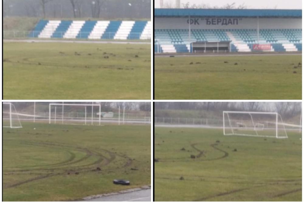BAHATOST KAKVA SE RETKO VIĐA: Uleteo sa kolima na fudbalski teren u Kladovu i uništio travnjak vredan 1.6 miliona dinara! VIDEO