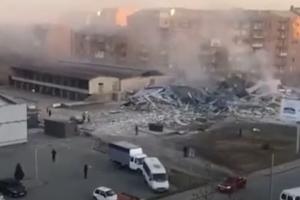 SNAŽNA EKSPLOZIJA U RUSIJI: Supermarket u Vladikavkazu potpuno sravnjen sa zemljom, čuvar pobegao u poslednjem trenutku (VIDEO)