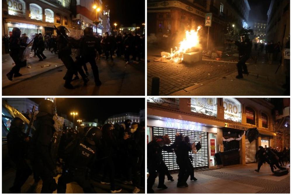 HAOS NA ULICAMA MADRIDA: Tuča policije i demonstranata koji su besni zbog hapšenja repera Pabla Heselja! (FOTO, VIDEO)